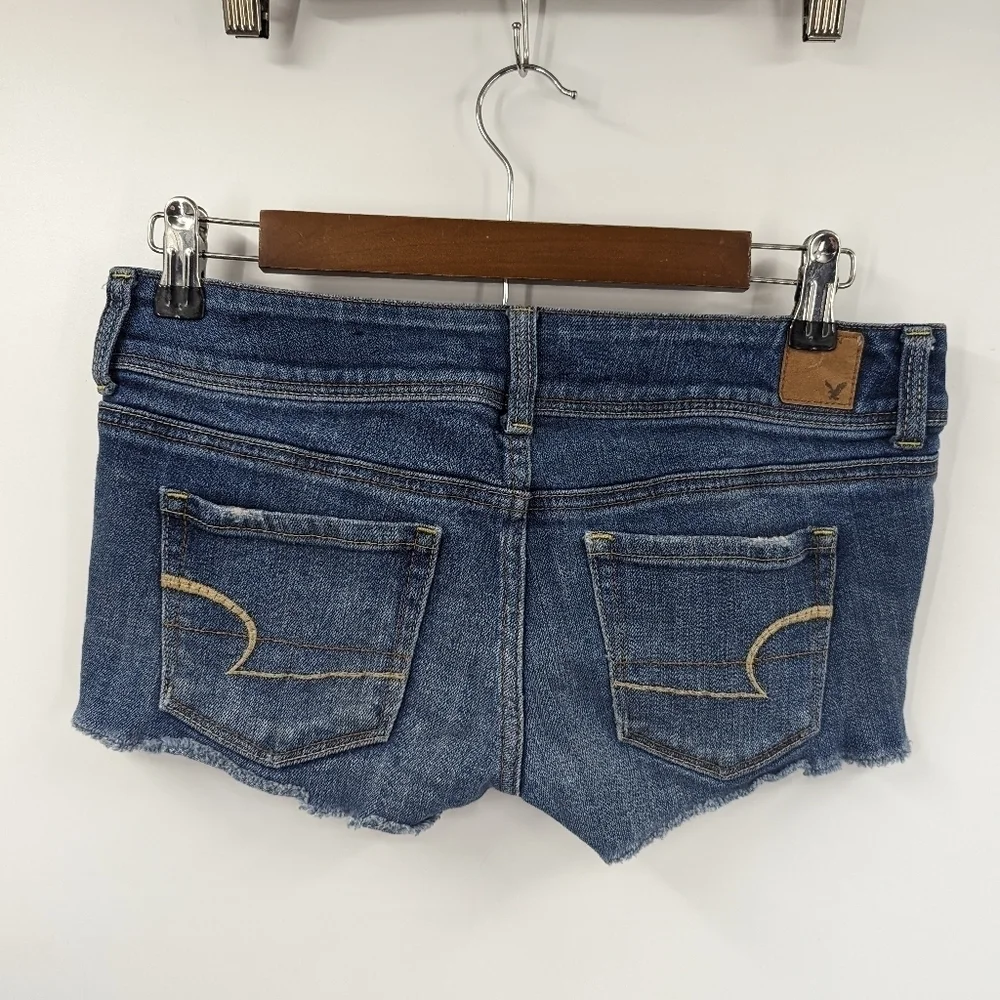 AMERICAN EAGLE Distressed Cutoff Denim Jean Shorts